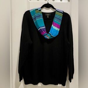 Black 100% Cashmere Sweater. Womens 2XL